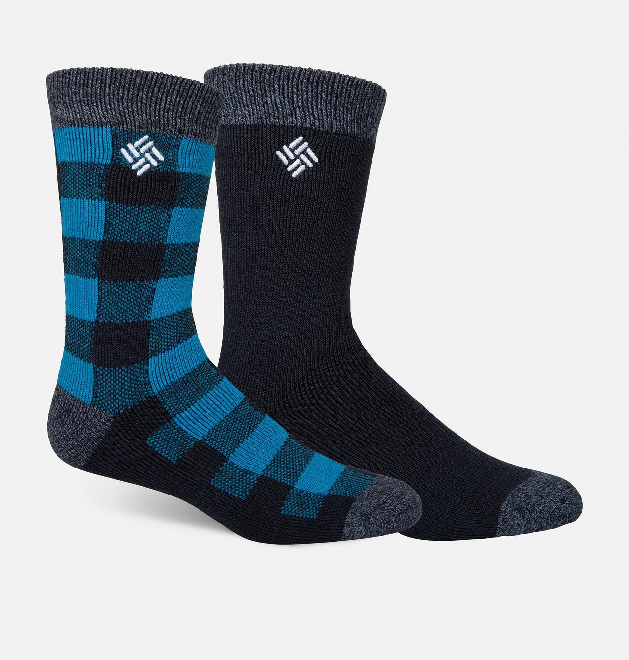 Men's Check Midweight Thermal 2PK Sock 1
