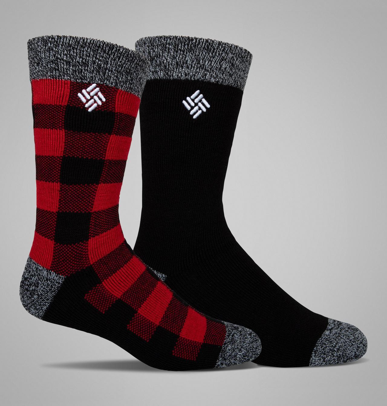 Men's Check Midweight Thermal 2PK Sock 1
