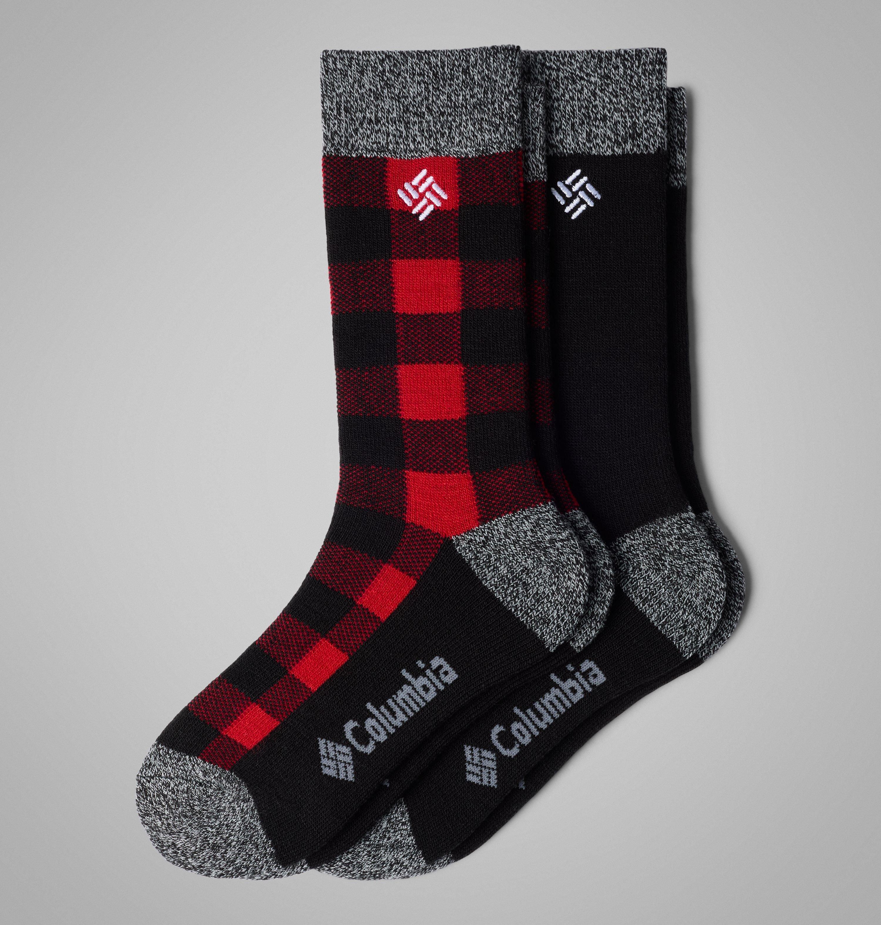 Columbia Men's Check Midweight Thermal Socks   2 Pack-