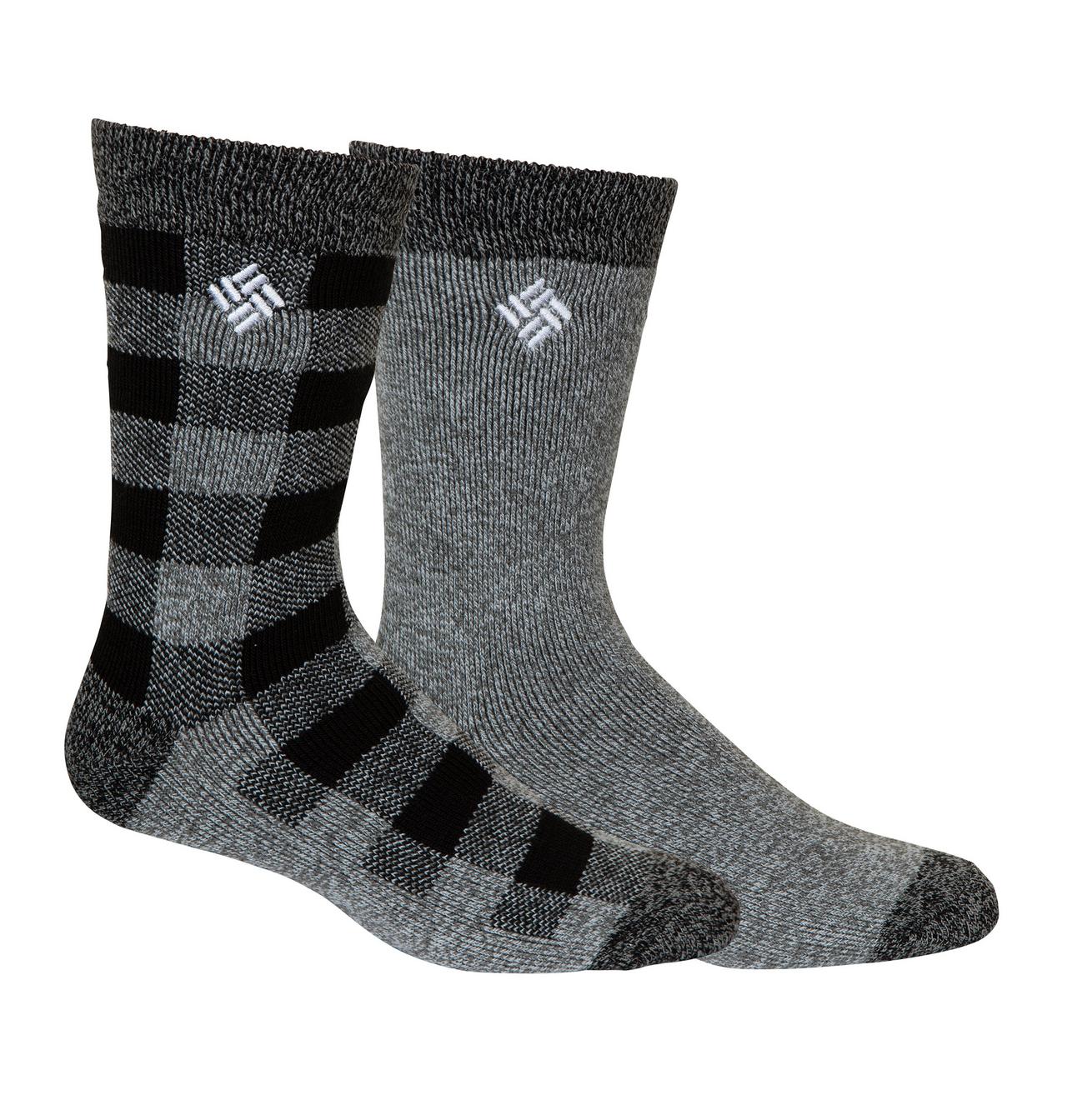Men's Check Midweight Thermal 2PK Sock | 030 | O/S 1