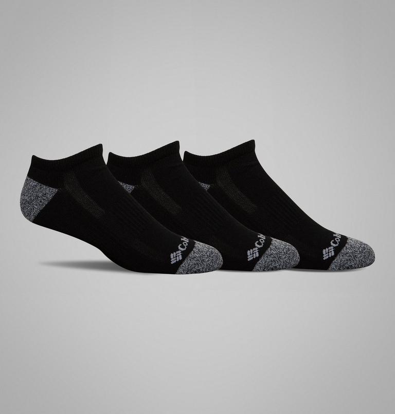Men's Half Cushion No-Show Sock - 3pk, Color: Black w/ Contrast Heel & Toe, image 1