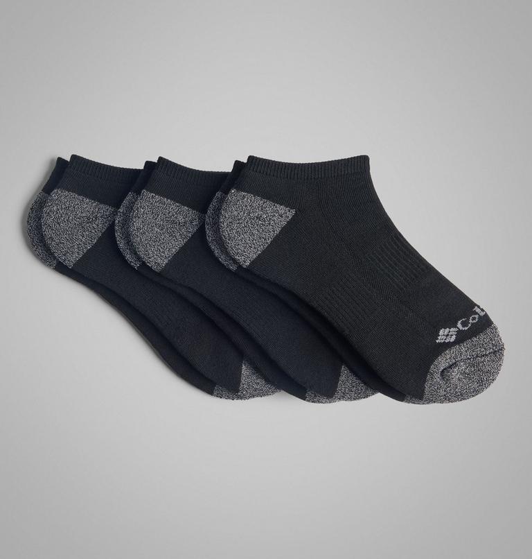 Men's 3PK Half Cushion No-Show Sock | 010 | XL, Color: Black w/ Contrast Heel & Toe, image 1