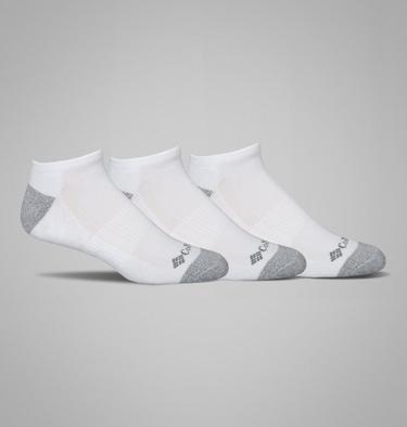 Men's Half Cushion No-Show Sock - 3pk, Color: White w/ Contrast Heel & Toe, image 1