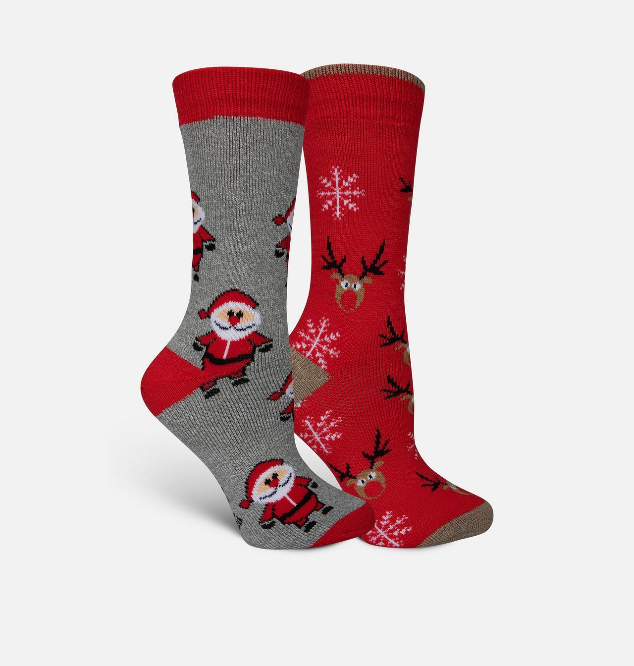 Holiday Santa and Reindeer Medium Weight 1