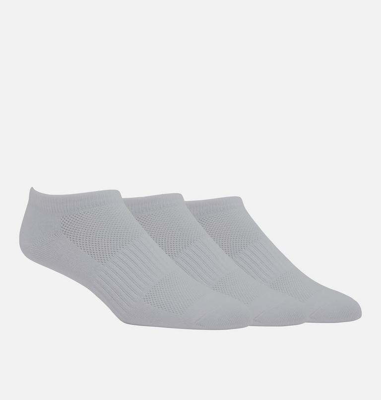 Women's Flat Knit No Show 3pk Sock, Color: White, image 1