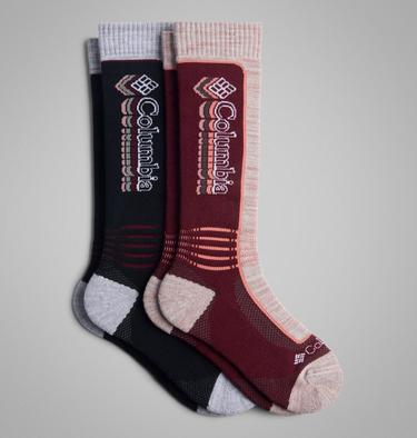 Unisex Thermolite&reg; Ecomade Colourblock Ski Socks, Color: Rich Wine/Blk, image 3