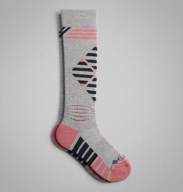 Unisex Ice Crystals Ski Socks, Color: HTR Grey, image 2