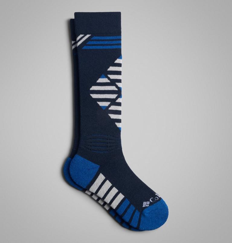 Unisex Ice Crystals Ski Socks, Color: Collegiate Navy, image 1