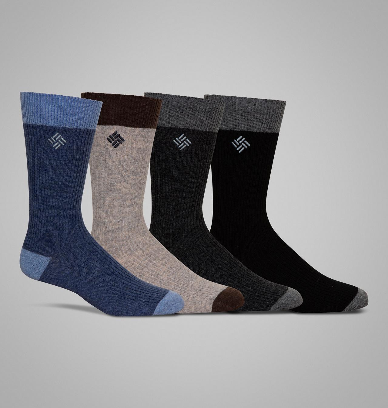 Men's Textured Basics Crew Socks - 4 Pack 1