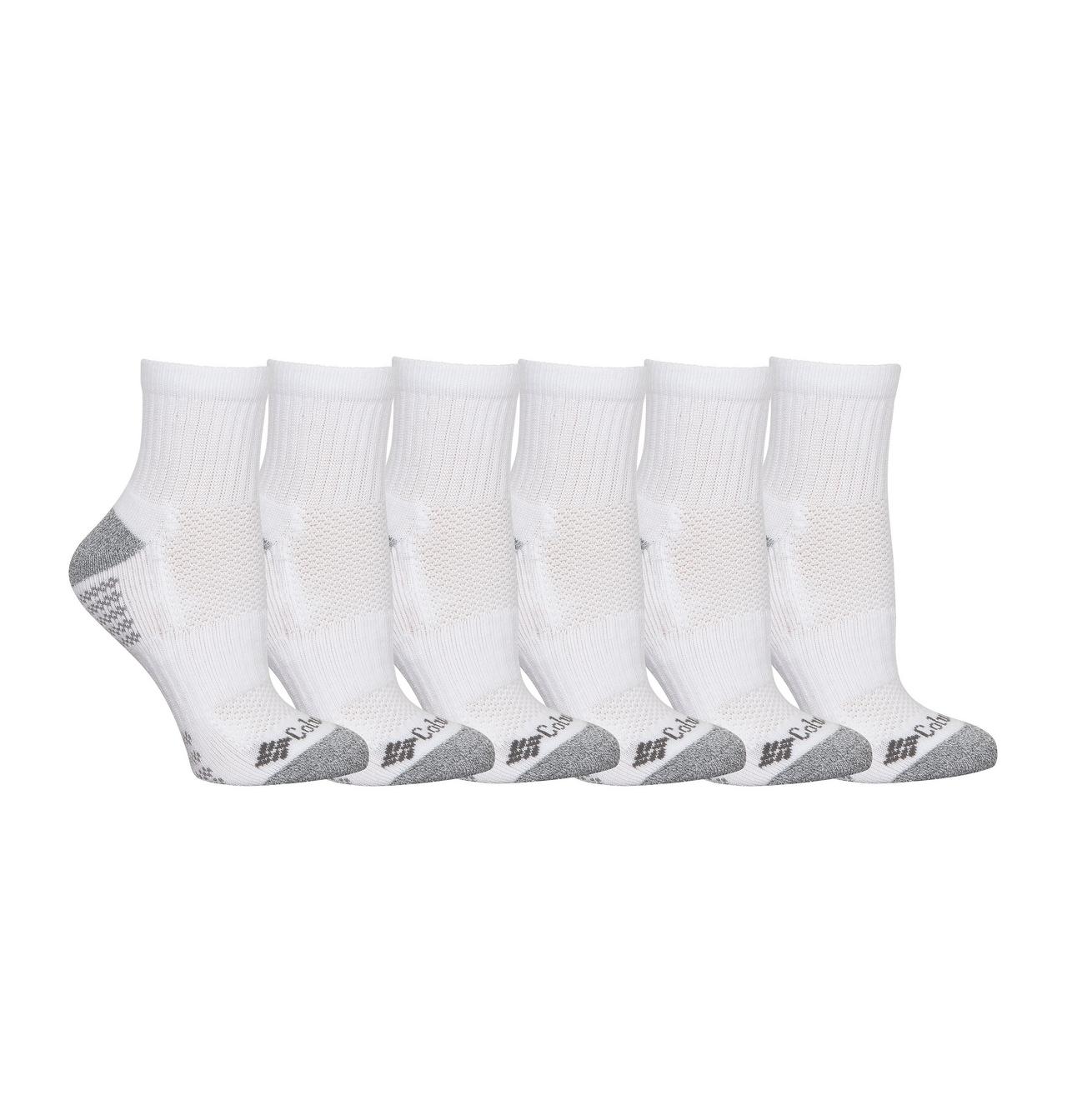 Women's 6PK QTR W/ Pique Footbed Socks | 100 | O/S 1