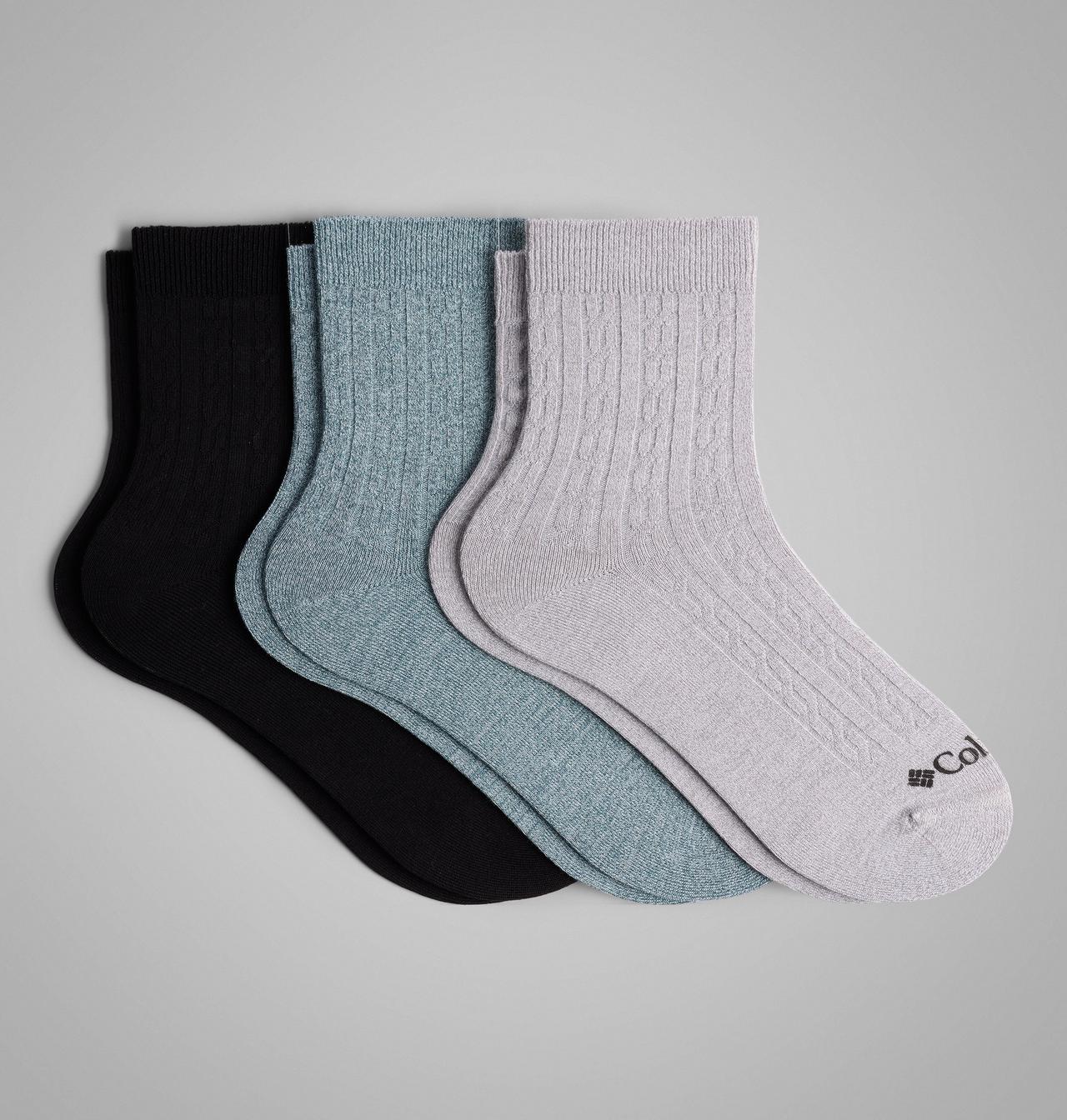 Women's Cable Knit Anklet Socks - 3 Pack 1