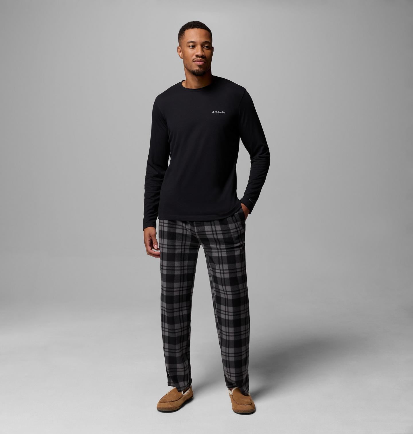 Мужские брюки Columbia Polar Fleece Pant, цвет: Серый клетчатый — фото 2