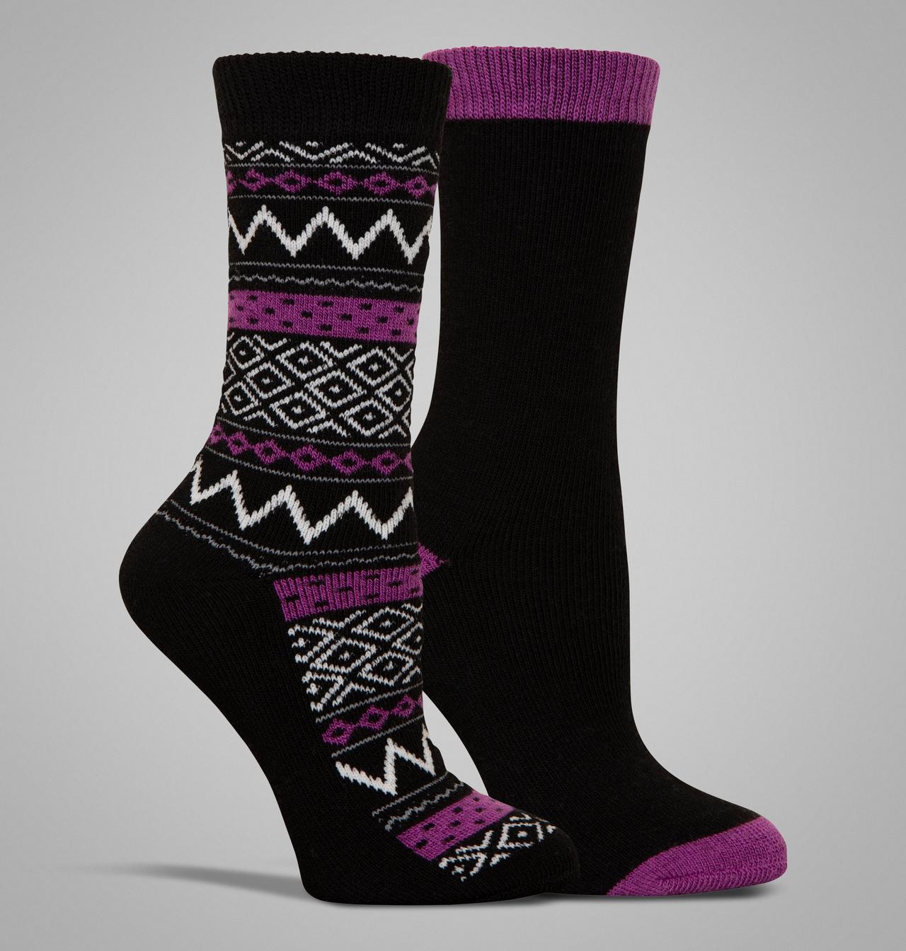 Women's Fair Isle Wool Crew Socks - 2 Pack 1