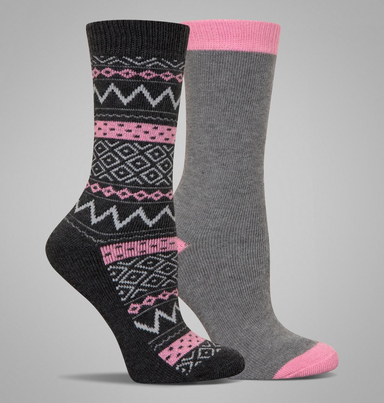 Women's Fair Isle Wool Crew Socks - 2 Pack 1