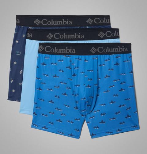 Трусы-боксеры для мужчин, 3 шт. — Columbia, цвет: Тёмно-синий / Синий