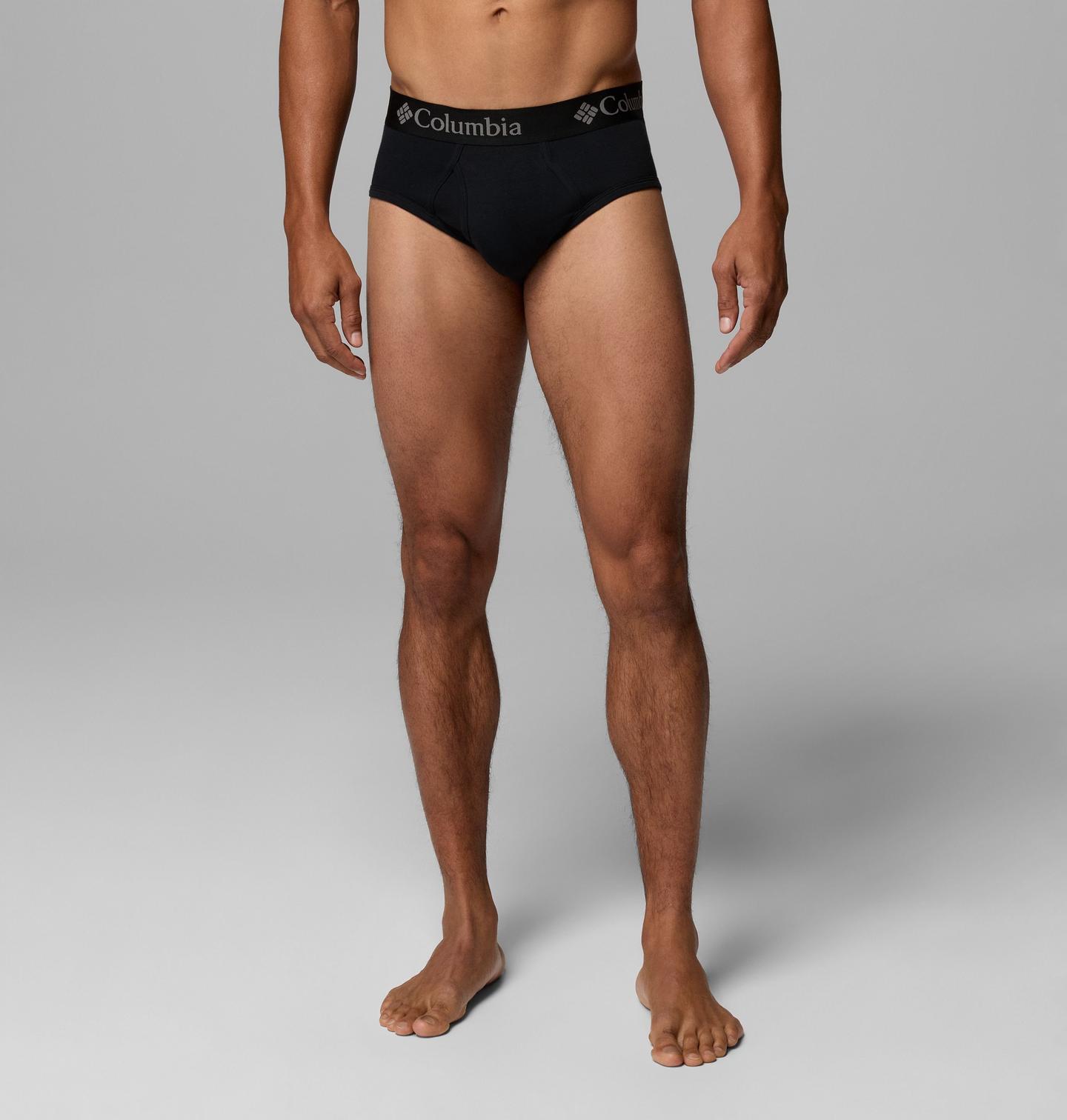 Трусы-брифы для мужчин, стрейч — Columbia, цвет: Чёрный — фото 1