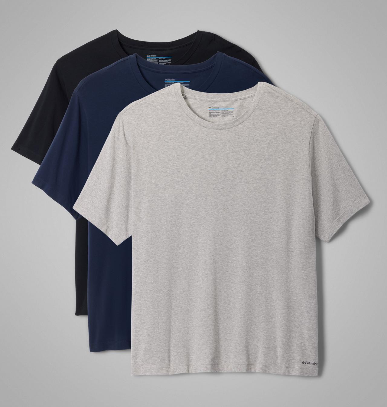 Men's Cotton Stretch Crew Neck Tee - Big- 3 Pack 1