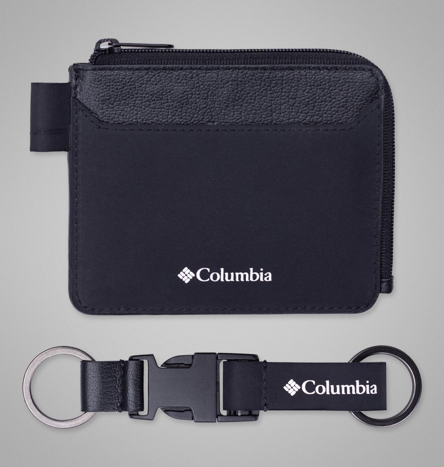 Мужской кошелёк Columbia Half-Zip Wallet with Keychain, цвет: Чёрный — фото 1