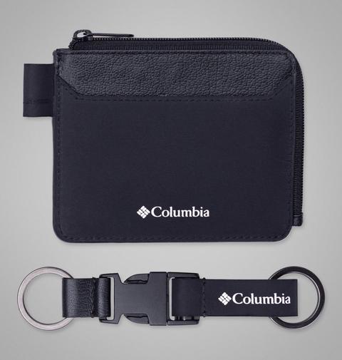 Мужской кошелёк Columbia Half-Zip Wallet with Keychain, цвет: Чёрный