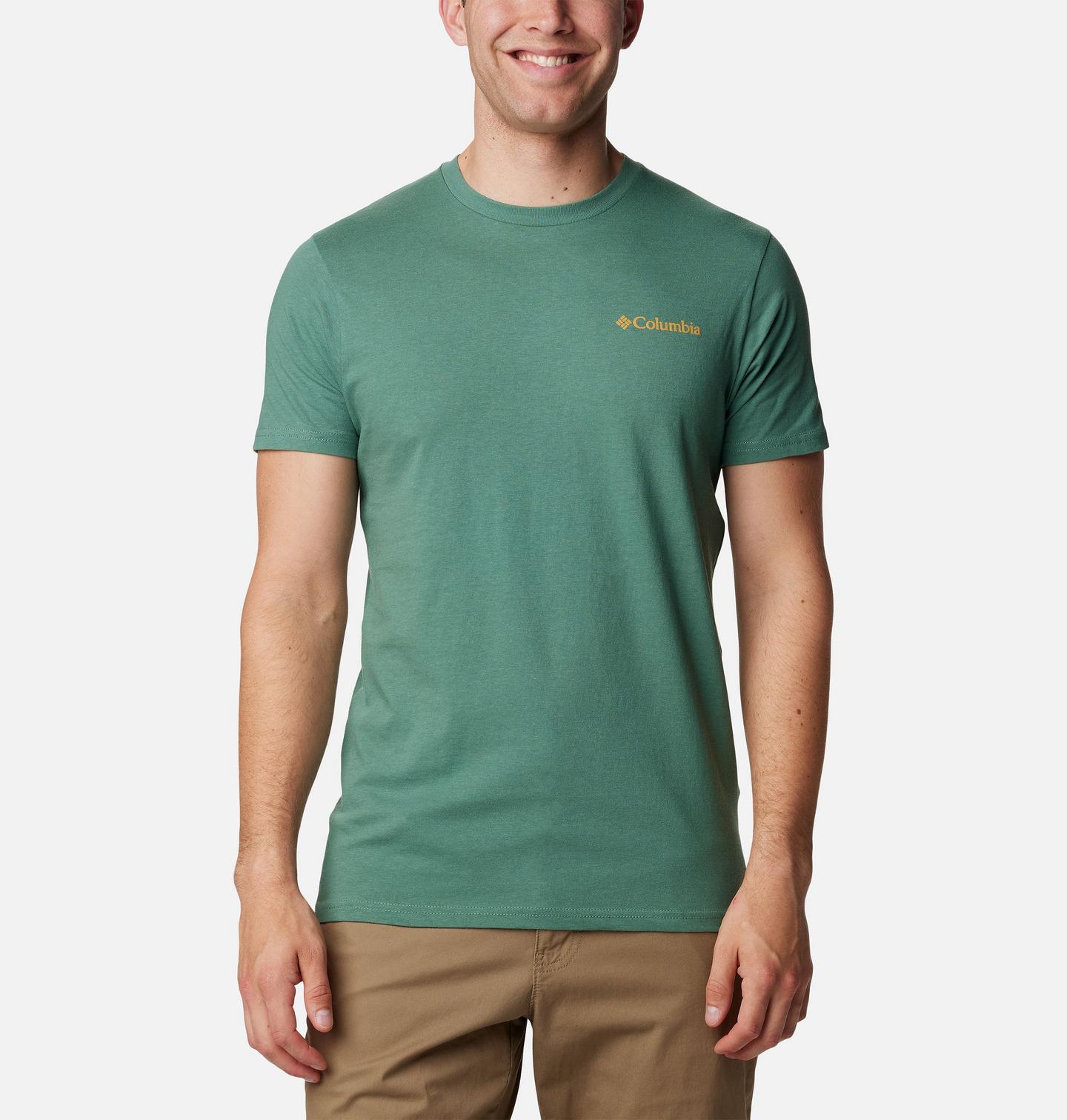 Мужская футболка Columbia Golden Graphic, цвет: Зелёный — фото 2
