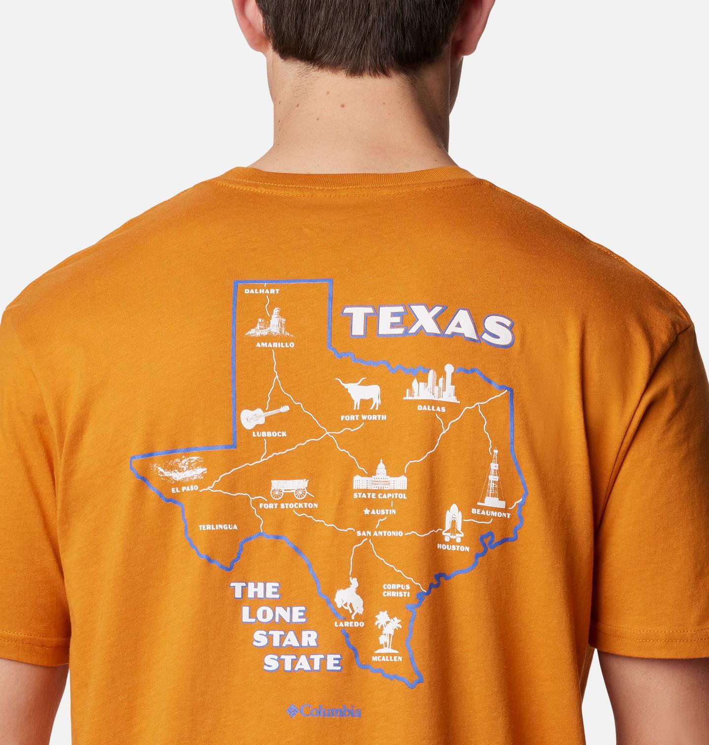 Мужская футболка Columbia Lone Star Graphic, цвет: Золотой янтарный — фото 4