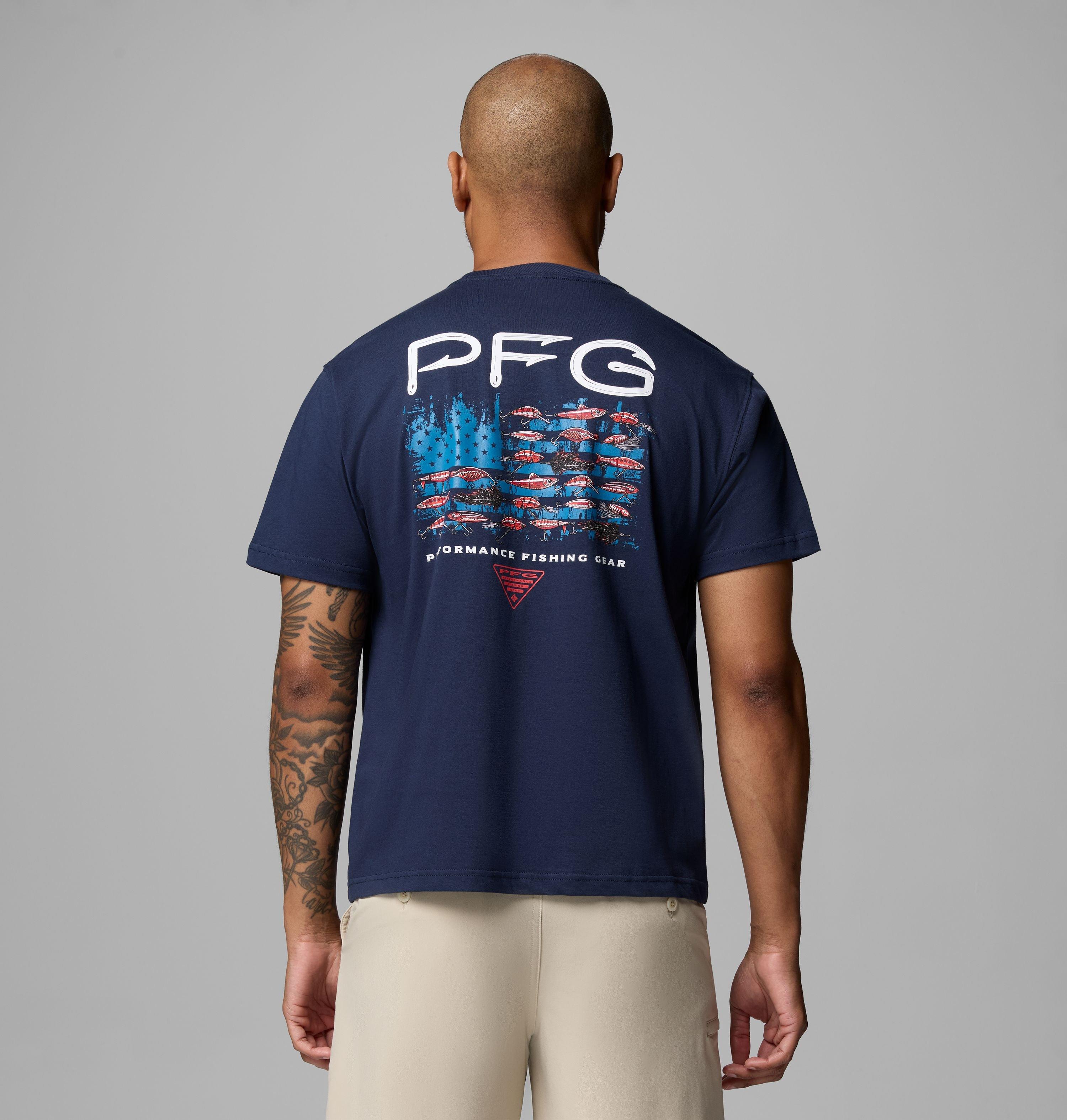 Columbia Men's Aprub Flag PFG Short Sleeve T-Shirt-