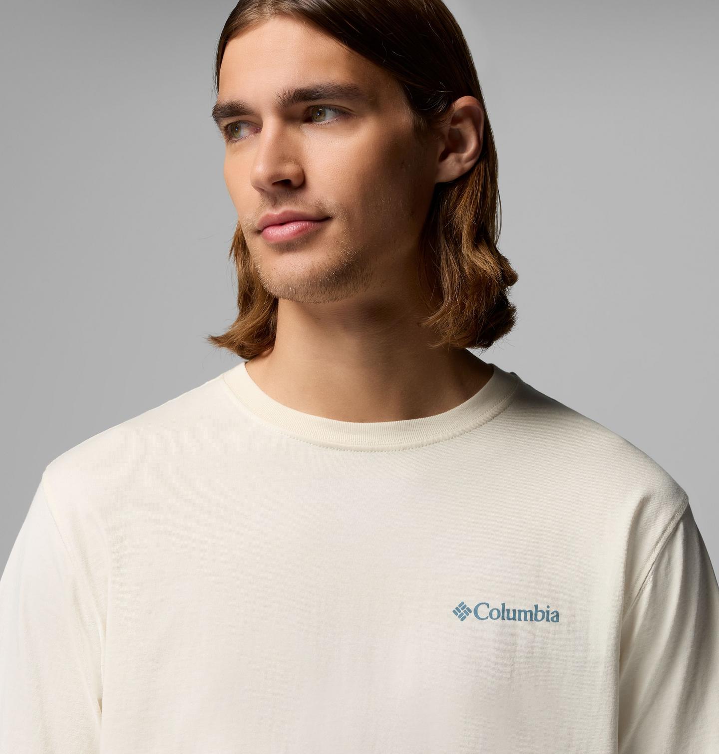 Мужская футболка Columbia Bixby CA CSC Short Sleeve, цвет: Меловой — фото 4