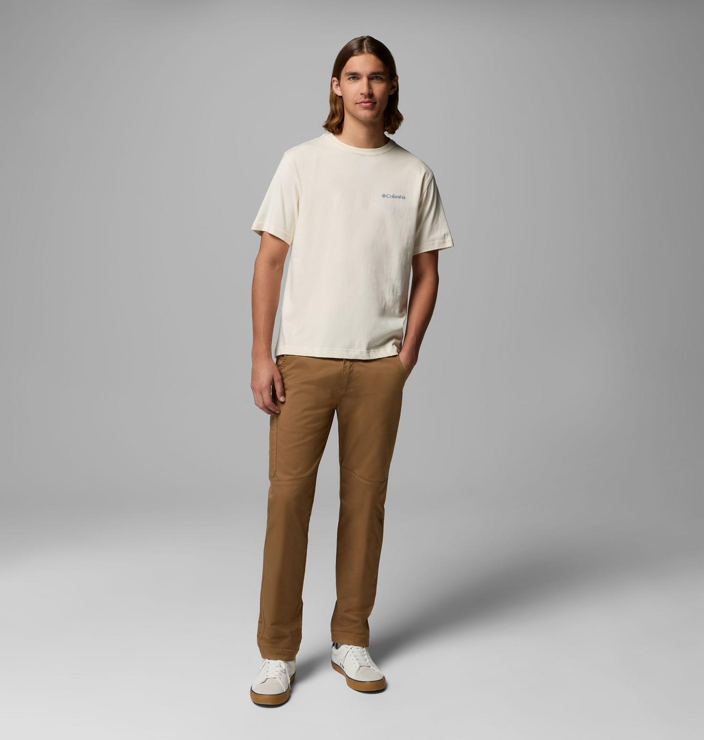 Мужская футболка Columbia Bixby CA CSC Short Sleeve, цвет: Меловой — фото 2