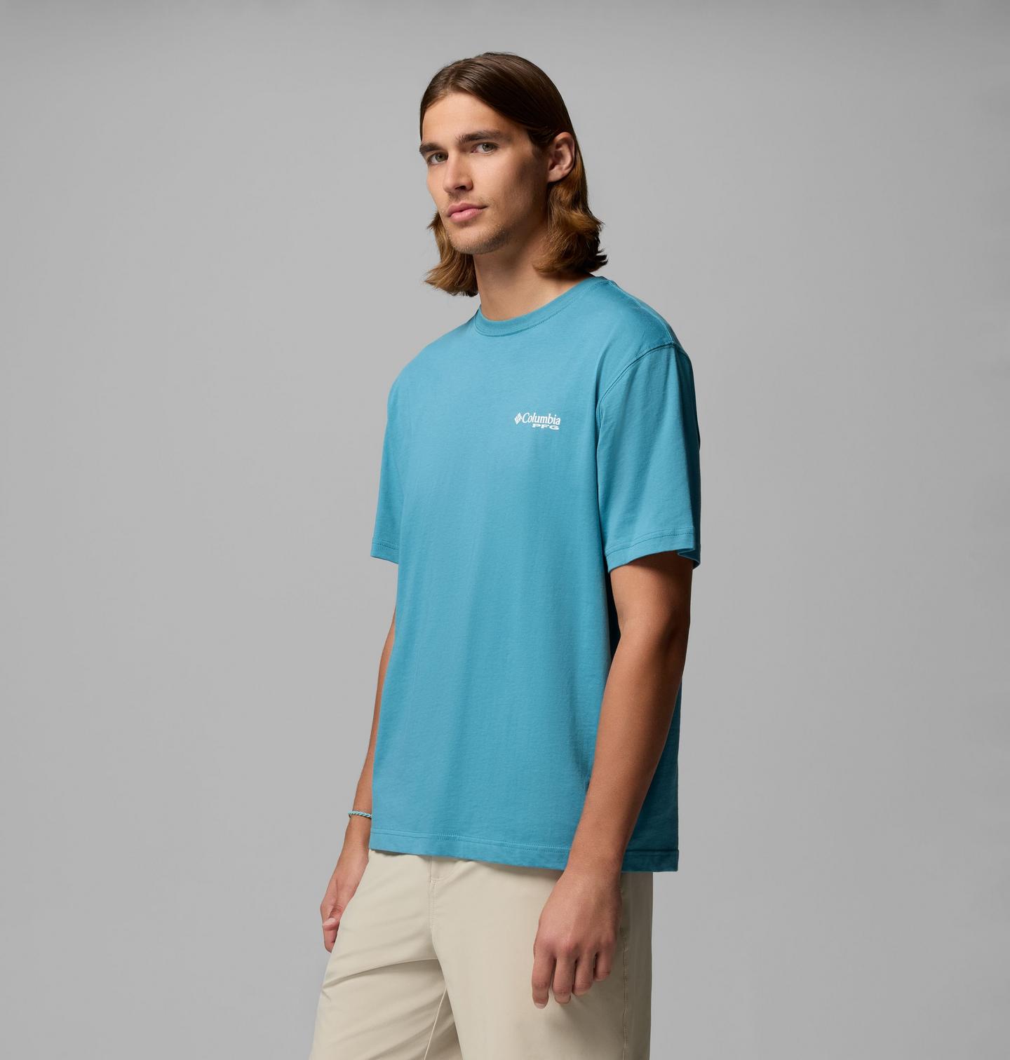 Мужская футболка Columbia Dade FL PFG, цвет: Синий — фото 3
