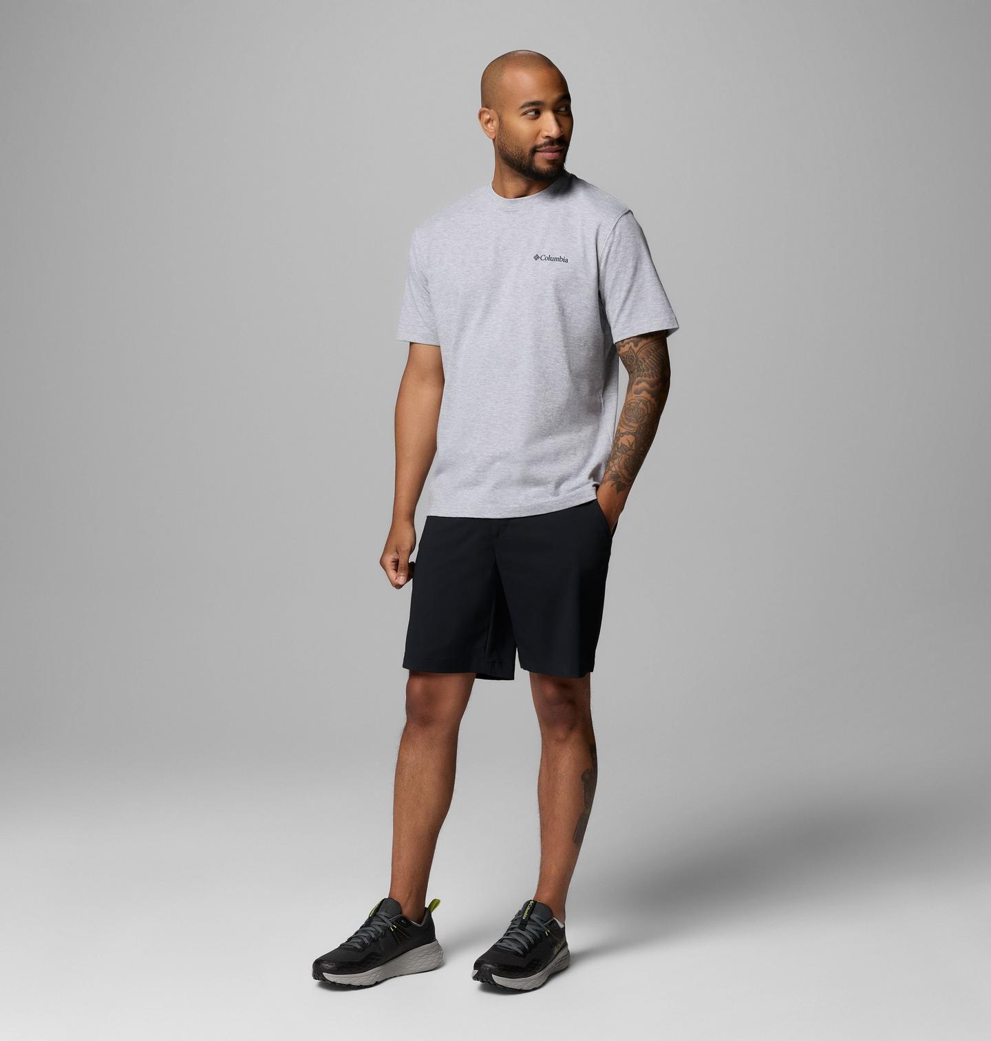 Мужская футболка Columbia Flag CO CSC Short Sleeve, цвет: Серый меланжевый — фото 2