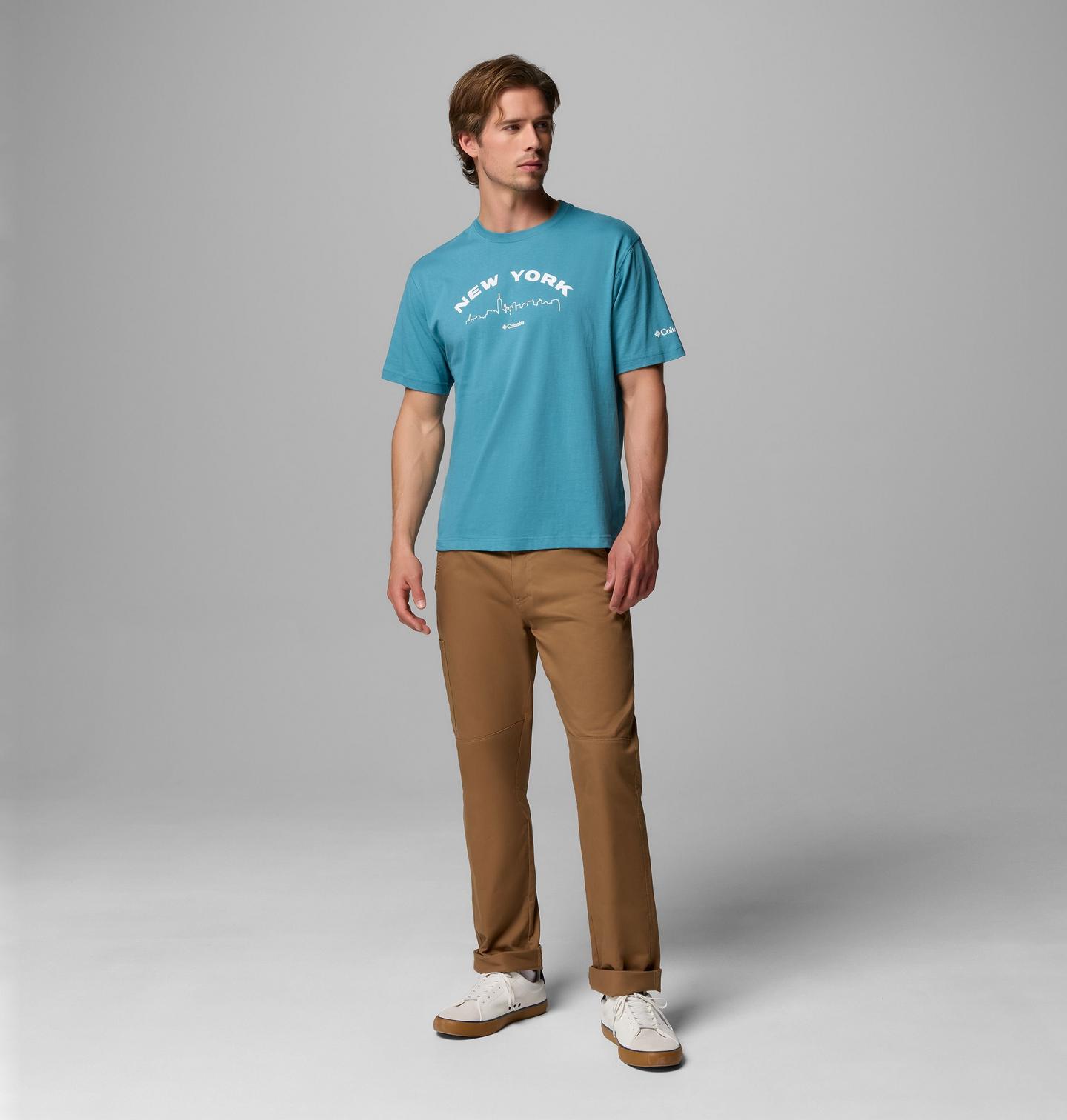 Мужская футболка Columbia Gilded NY CSC Short Sleeve, цвет: Синий — фото 2