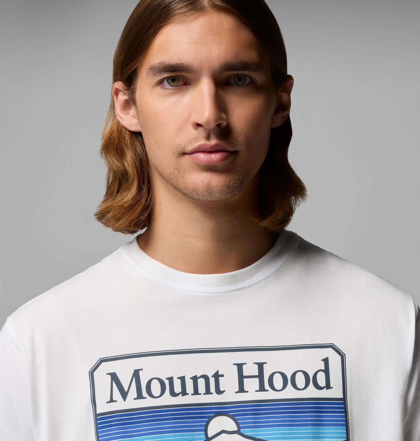 Мужская футболка Columbia High Point Mt Hood CSC Short Sleeve, цвет: Белый — фото 4