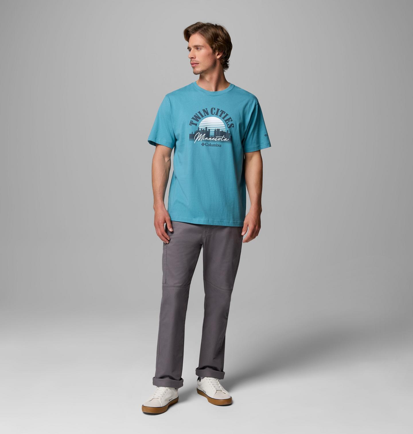Мужская футболка Columbia Paul MN CSC Short Sleeve, цвет: Синий — фото 2