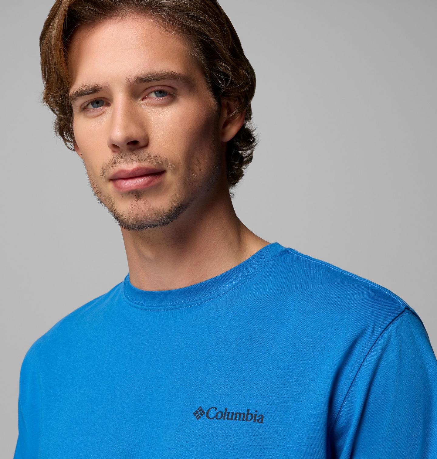 Мужская футболка Columbia Serene TN CSC Short Sleeve, цвет: Яркий синий — фото 4