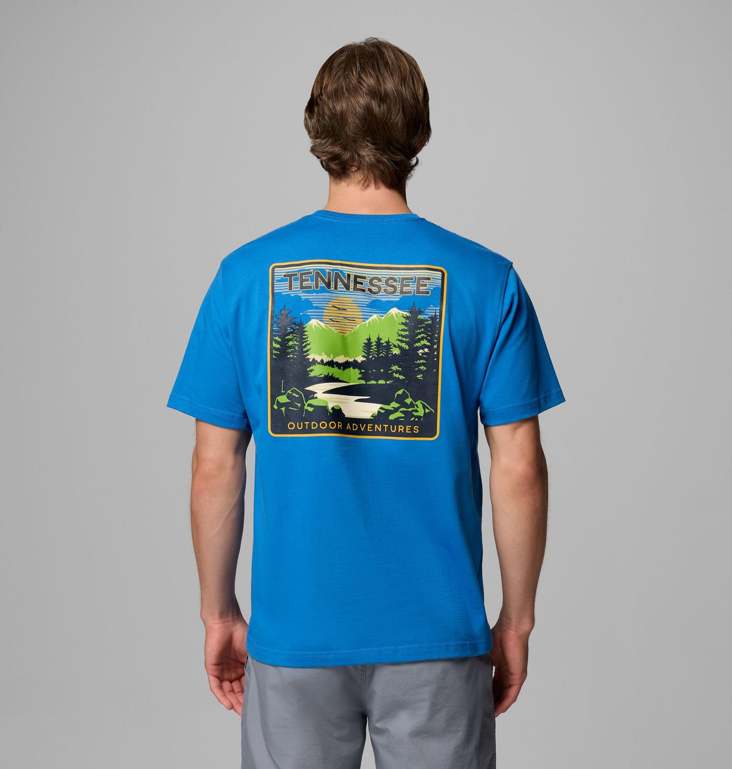 Мужская футболка Columbia Serene TN CSC Short Sleeve, цвет: Яркий синий — фото 1