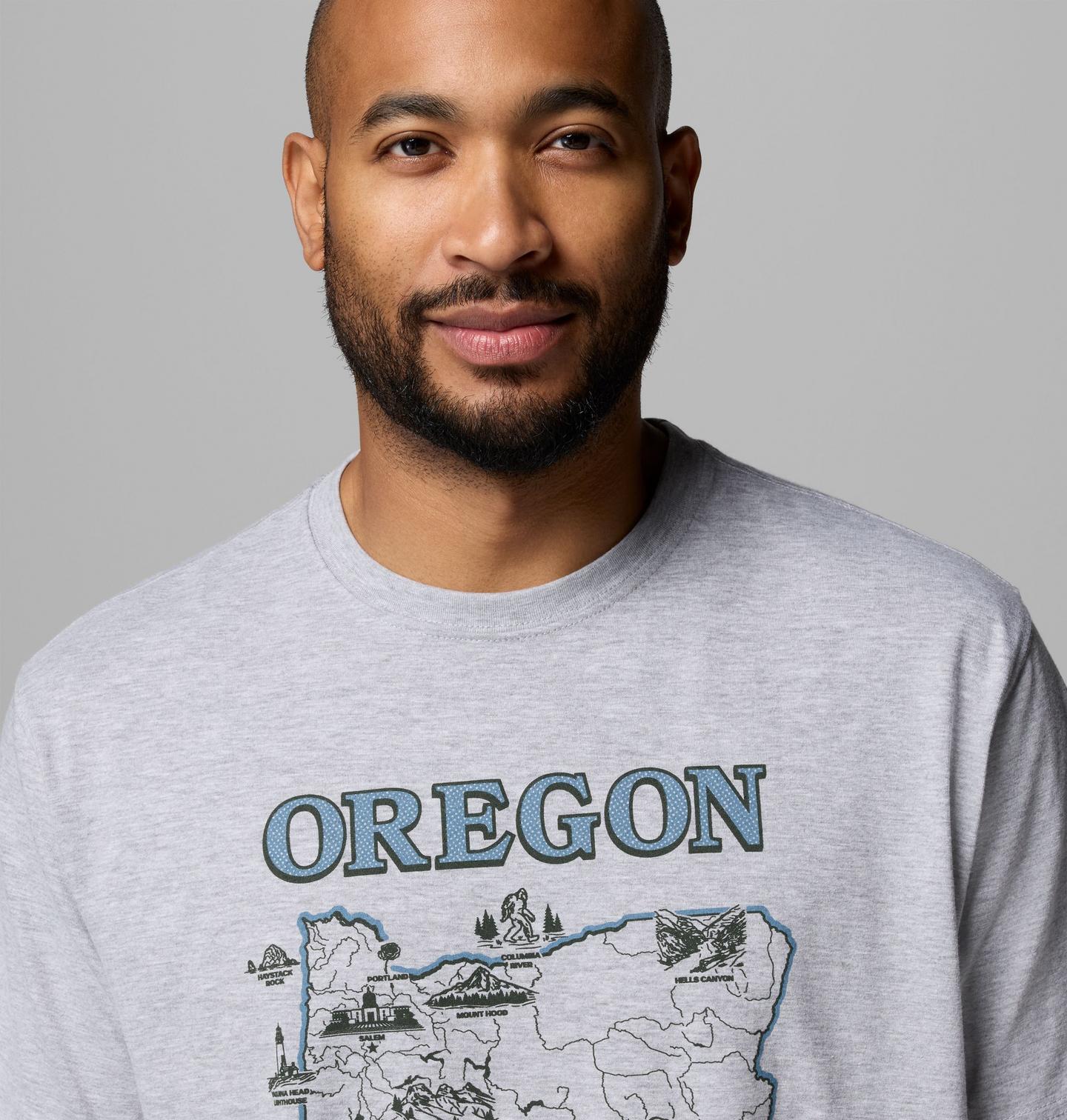 Мужская футболка Columbia Sunbreak OR CSC Short Sleeve, цвет: Серый — фото 4