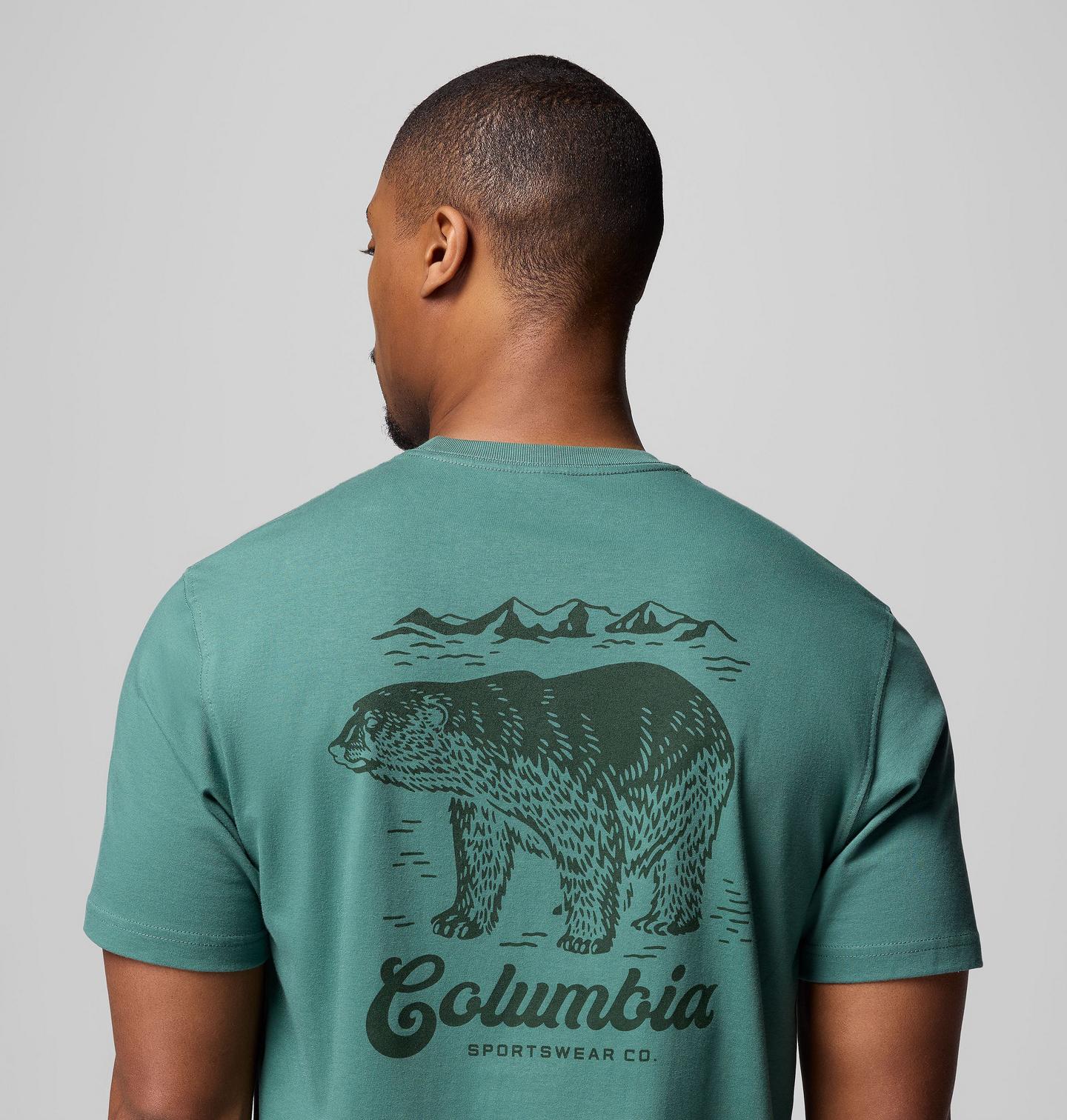 Мужская футболка Columbia Arctos Graphic, цвет: Зелёный — фото 4