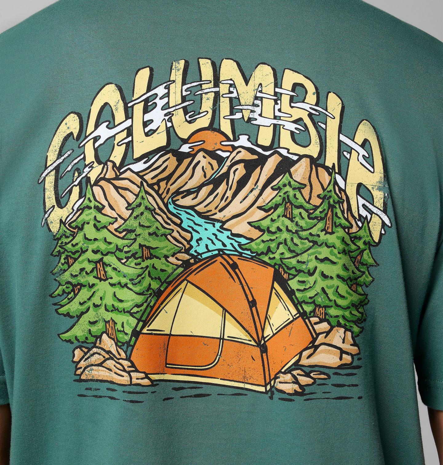 Мужская футболка Columbia Badlands Graphic, цвет: Зелёный — фото 4