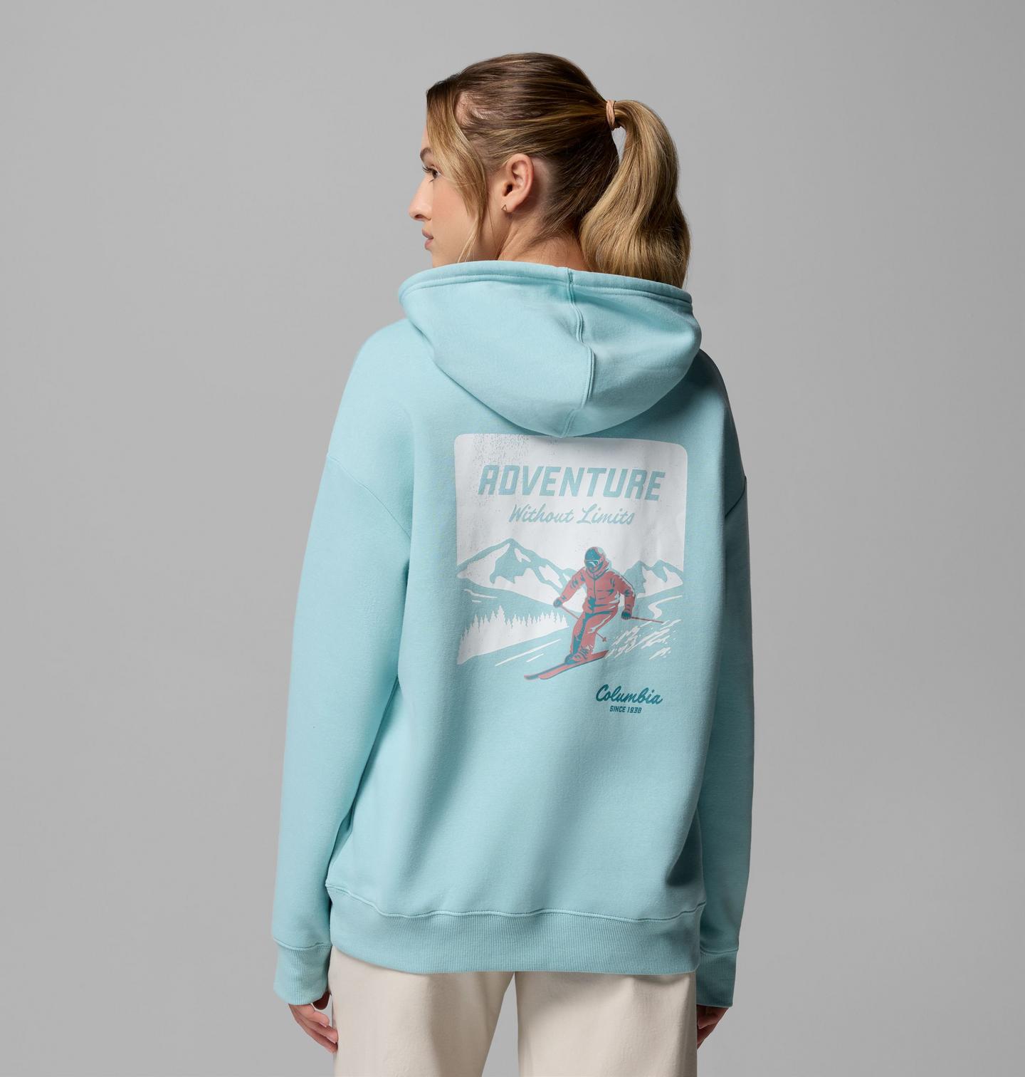 Женское худи Columbia No Limits CSC, цвет: Аквамариновый мглистый — фото 1