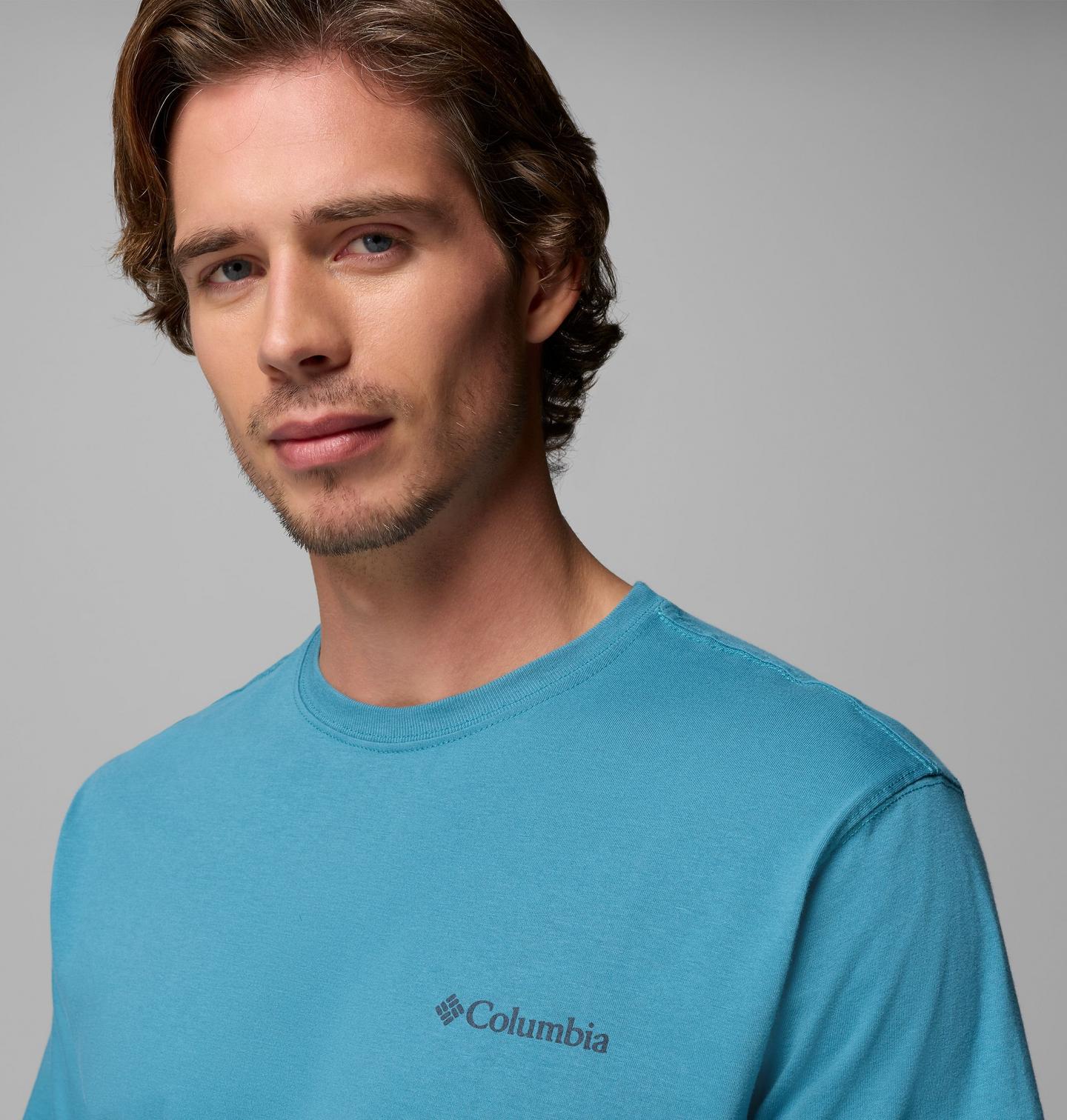 Мужская футболка Columbia Backstretch KY CSC Short Sleeve, цвет: Синий — фото 4
