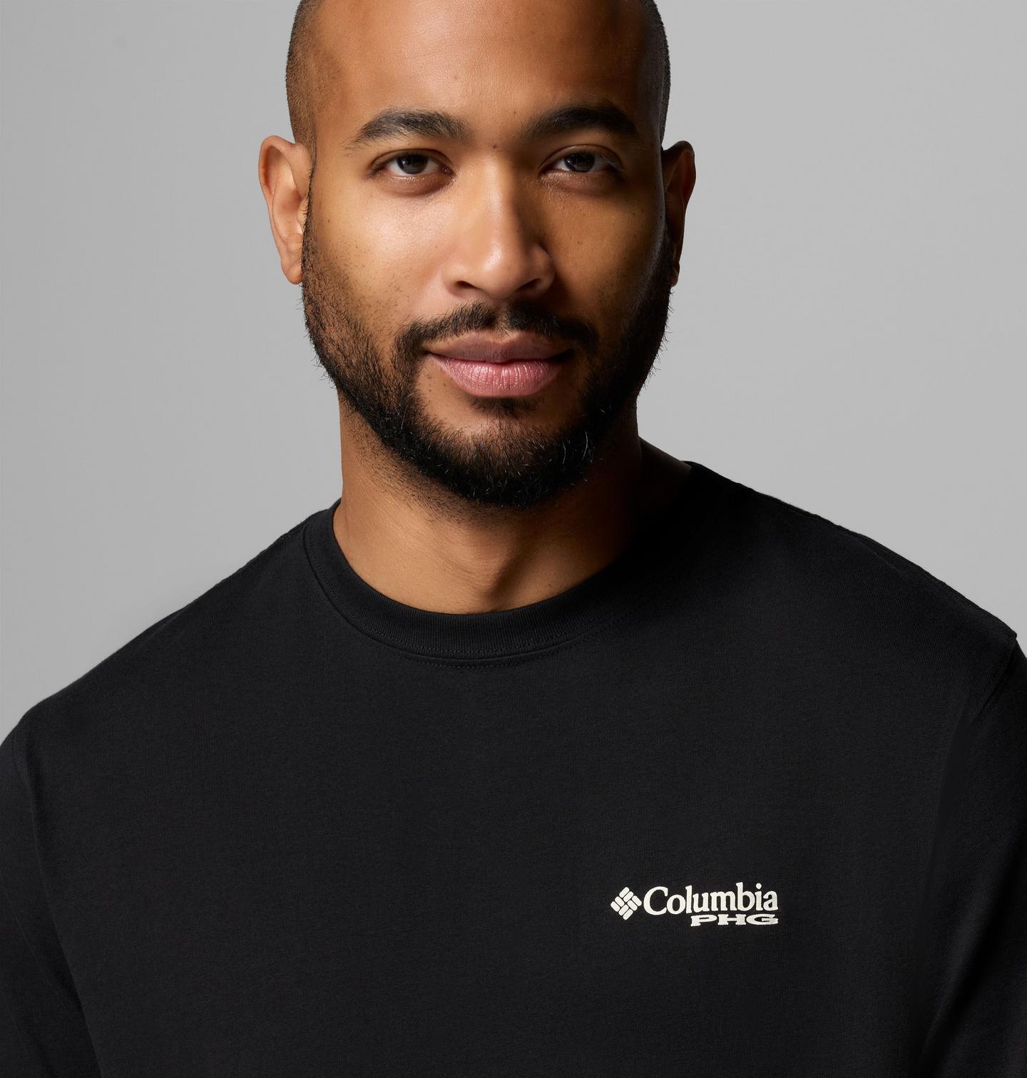 Мужская футболка Columbia Delmar Duck PHG Short Sleeve, цвет: Чёрный — фото 4