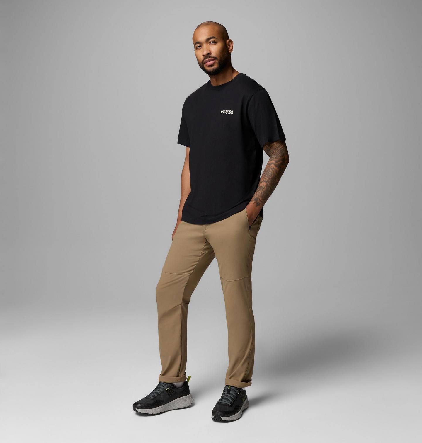 Мужская футболка Columbia Delmar Duck PHG Short Sleeve, цвет: Чёрный — фото 2
