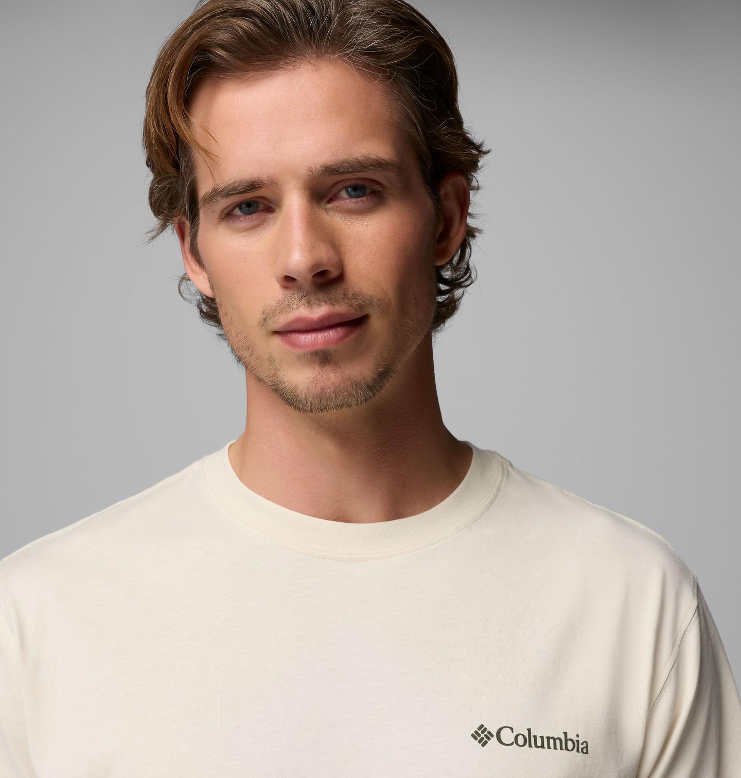 Мужская футболка Columbia Deschutrees CSC Short Sleeve, цвет: Меловой — фото 4