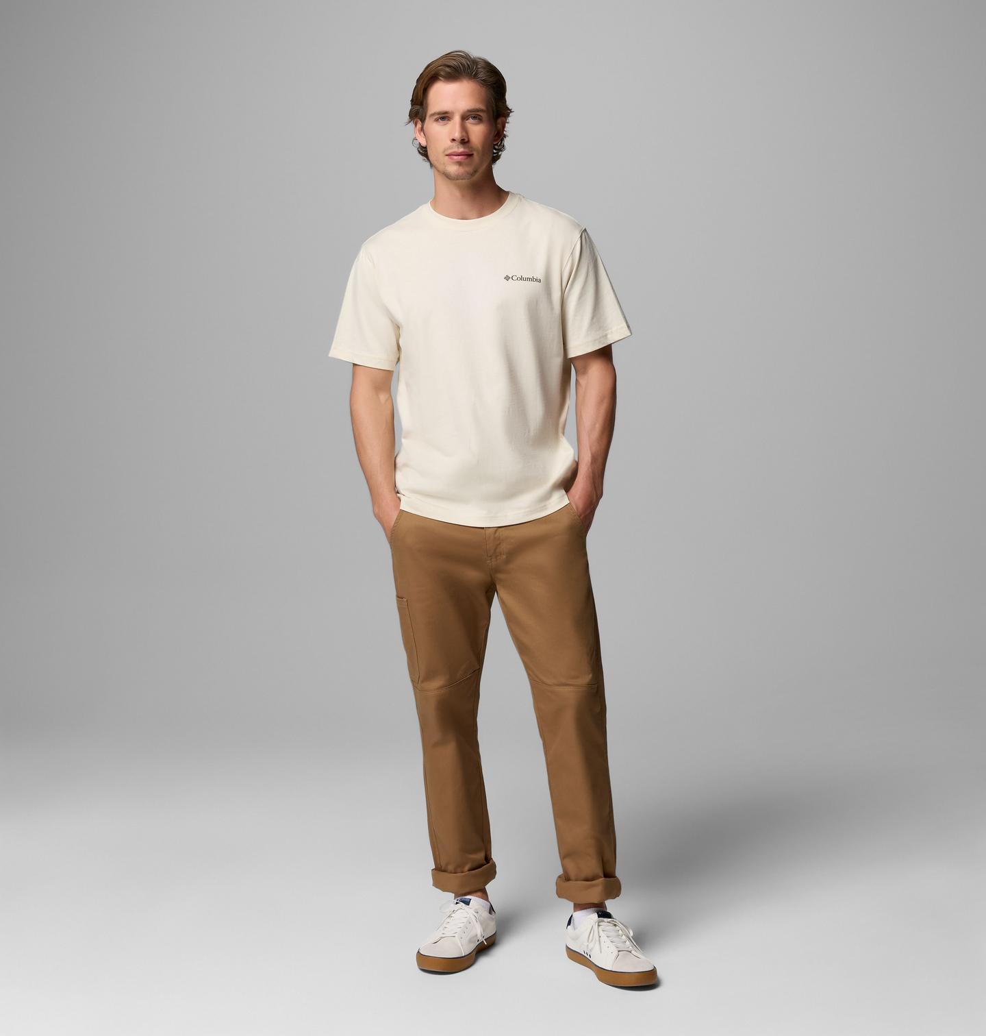Мужская футболка Columbia Deschutrees CSC Short Sleeve, цвет: Меловой — фото 2