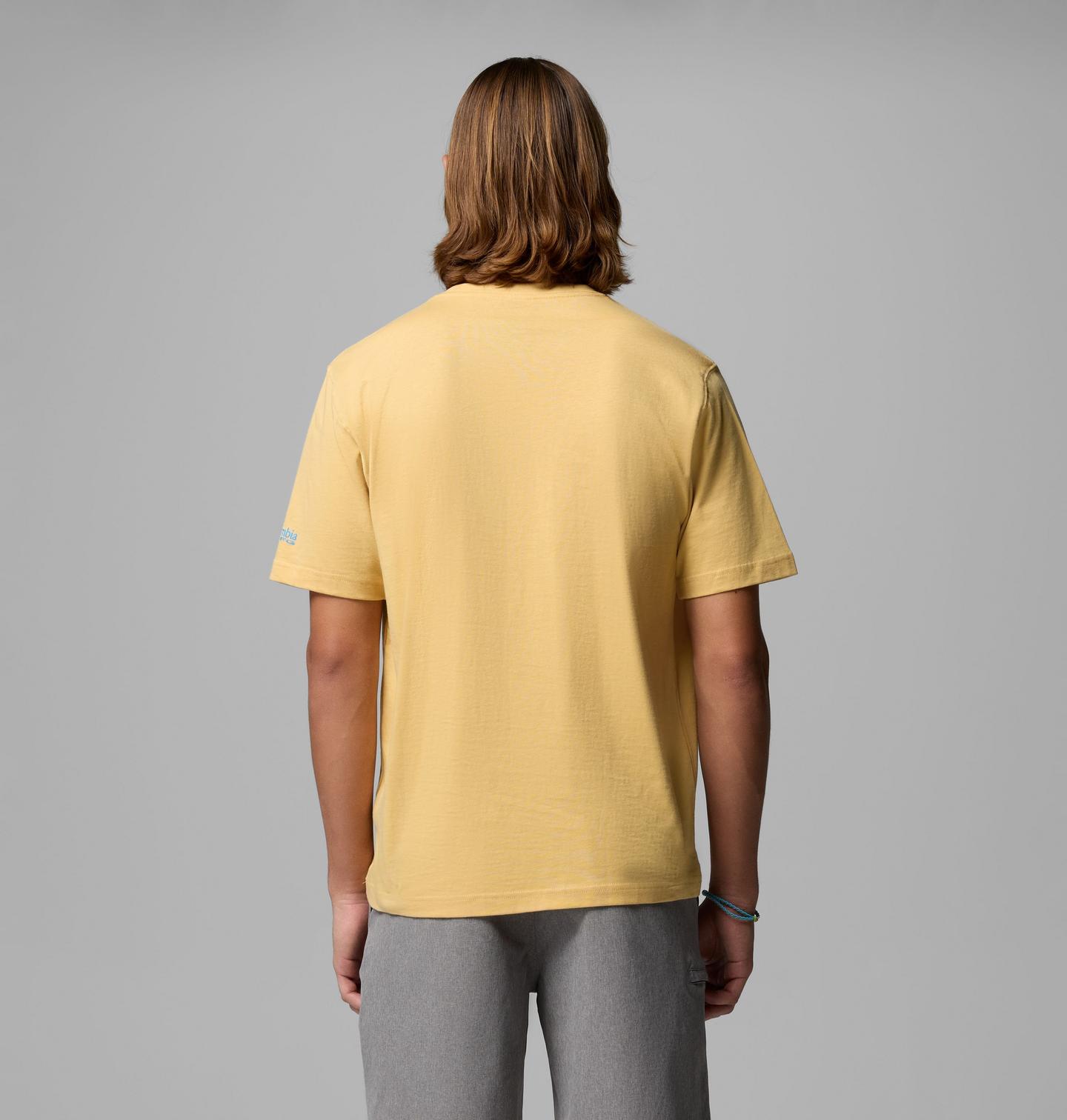 Мужская футболка Columbia Elliot PFG Short Sleeve Graphic, цвет: Какао сливочный — фото 3