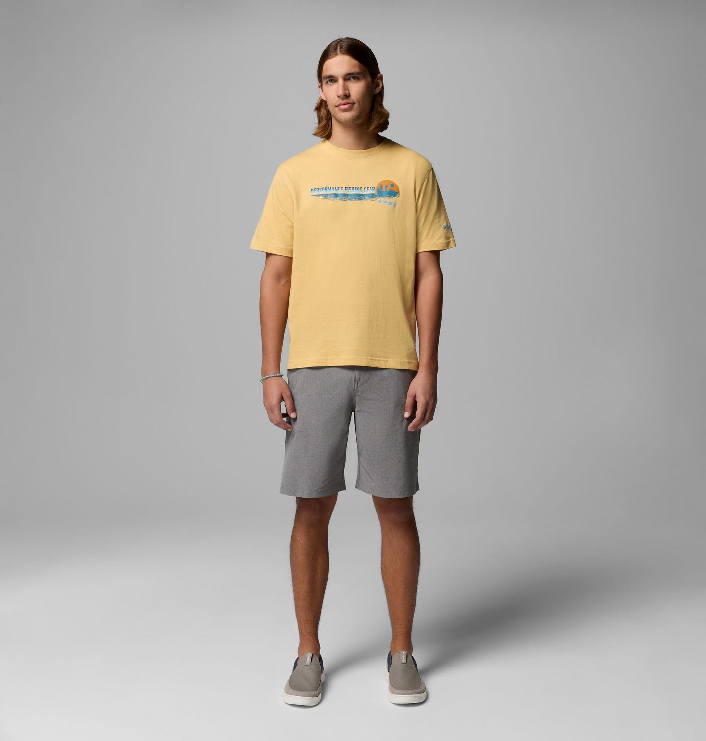 Мужская футболка Columbia Elliot PFG Short Sleeve Graphic, цвет: Какао сливочный — фото 2