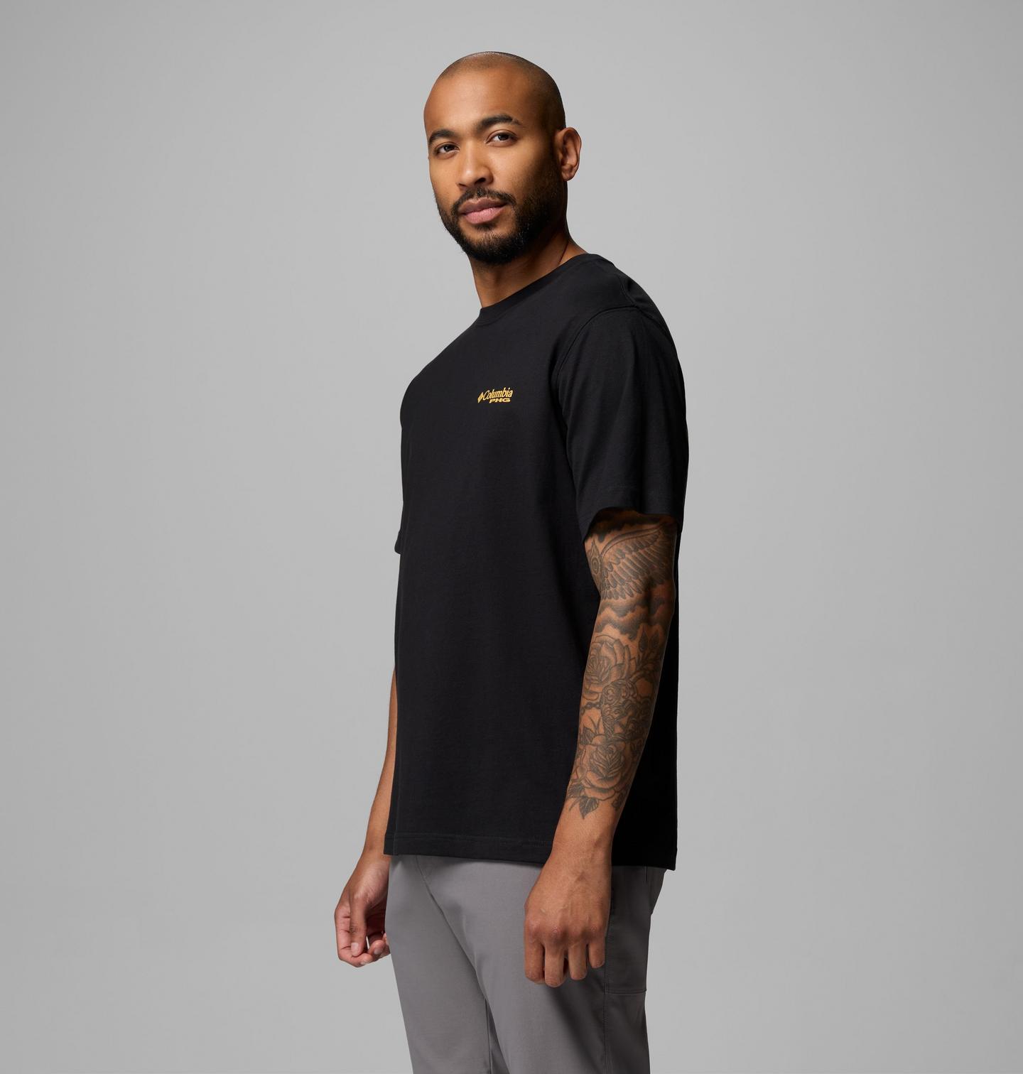 Мужская футболка Columbia Flighty PHG Short Sleeve Graphic, цвет: Чёрный — фото 4