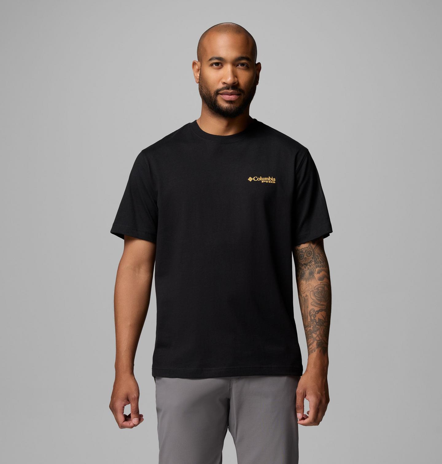 Мужская футболка Columbia Flighty PHG Short Sleeve Graphic, цвет: Чёрный — фото 3