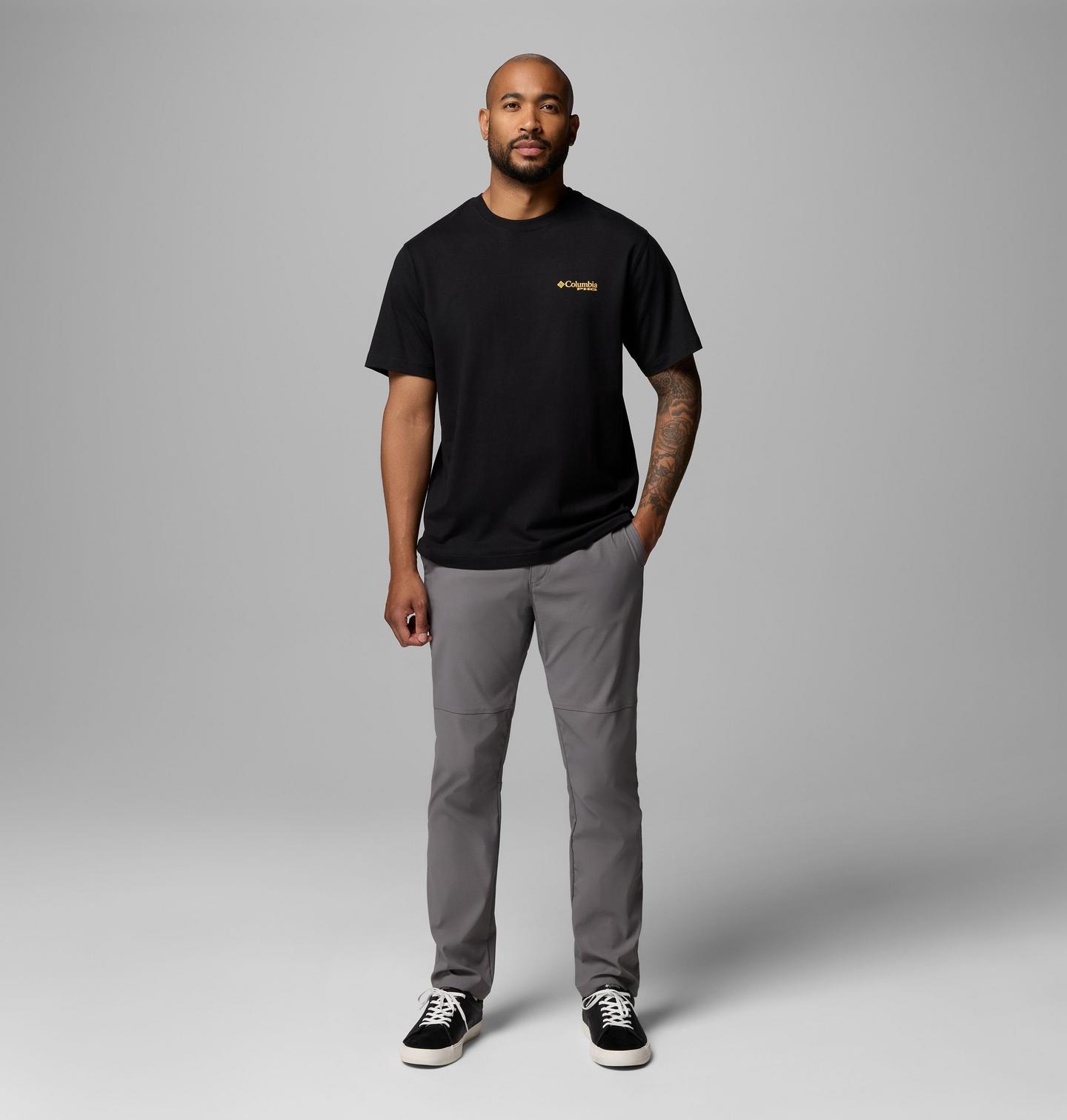 Мужская футболка Columbia Flighty PHG Short Sleeve Graphic, цвет: Чёрный — фото 2