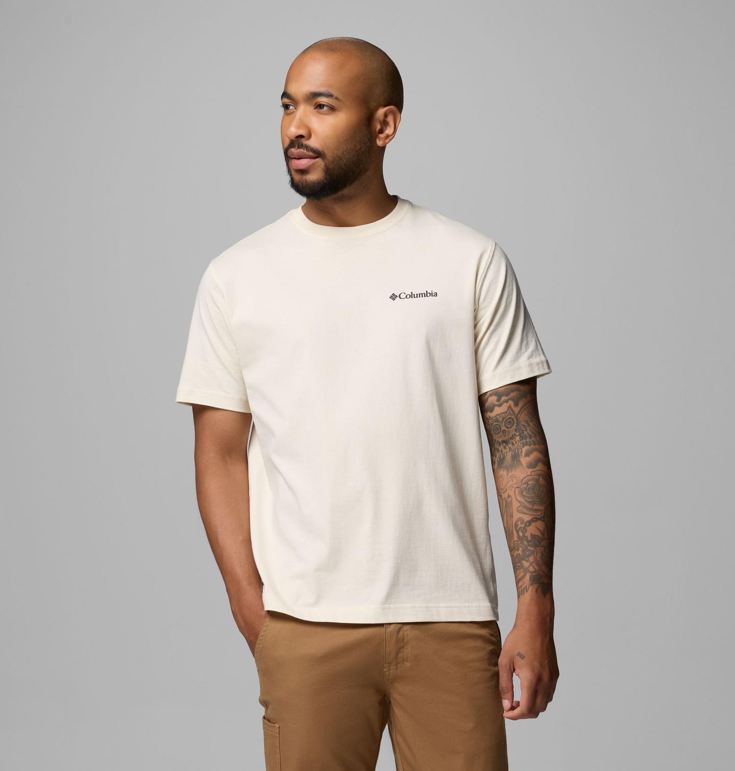 Мужская футболка Columbia Los Angeles California Short Sleeve Graphic, цвет: Меловой — фото 3